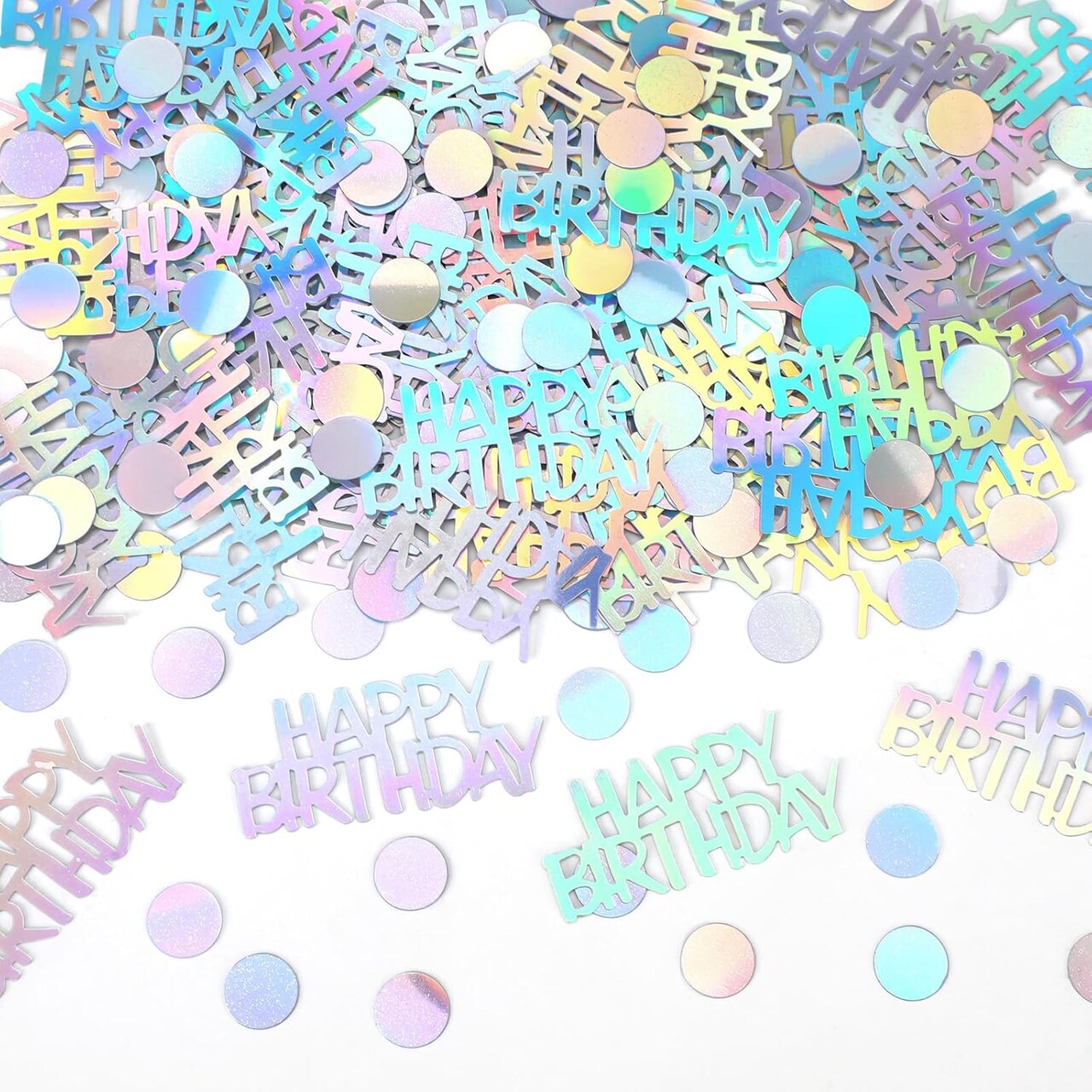 Happy Birthday Confetti, Birthday Party Confetti Metallic Foil Sprinkles Confetti Table Scatter for Kids Adult Party Baby Shower Decorations
